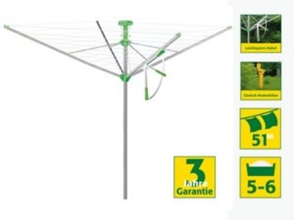 Wäschespinne "Novaplus 600" inklusive Eindrehbodenhülse Bild 6