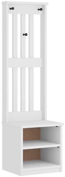 vidaXL Garderobenständer SANDNES Weiß 45x40x159,5 cm Massivholz Kiefer 4010480