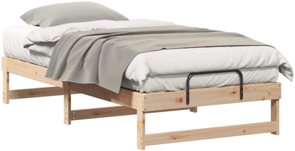 vidaXL Bettrahmen Braun 75 x 190 cm Massives Kiefernholz 873154