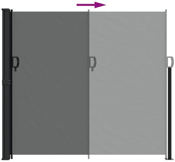 vidaXL Seitenmarkise Ausziehbar Anthrazit 180x600 cm 4004548 Bild 5