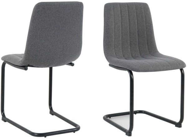 Stuhl Polyester Metall 43 x 87 x 53 cm Schwarz Grau