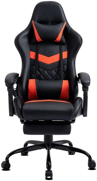 Delman Gamingstuhl, Massagefunktion mit 6 Vibirationspunkten Rot, 132 x 52 x 48 cm Bild 5