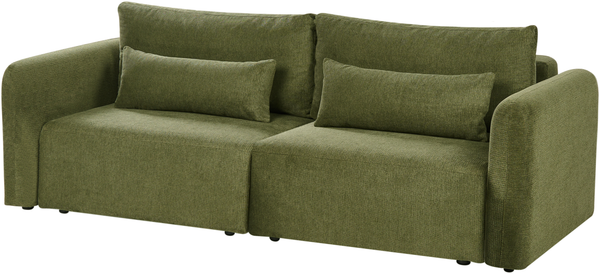 Schlafsofa 3-Sitzer VAXHOLM Stoff Grün mit Stauraum