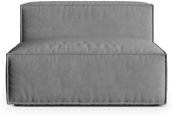 Micadoni Modul Nuria 2-Sitzer Samt Grau