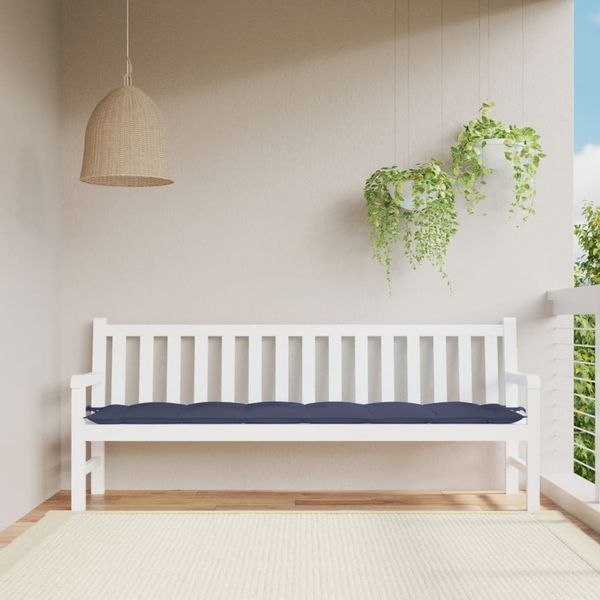 vidaXL Gartenbank-Auflage Marineblau 200x50x7 cm Oxford-Gewebe 379022
