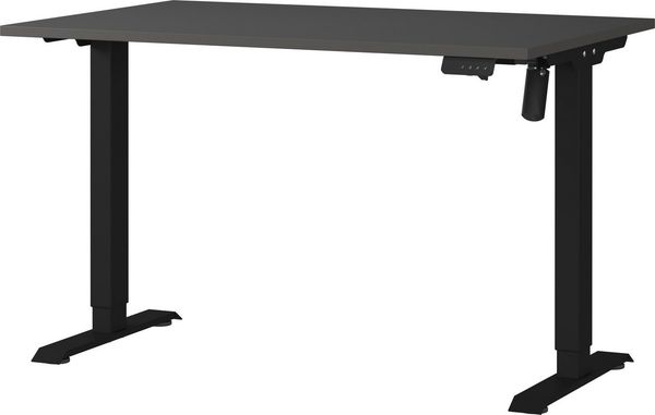 Germania Schreibtisch 8022-547, in Graphit, elektr. höhenverstellbar, 120 x 119 x 80 cm (BxHxT)