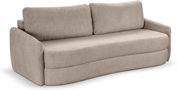 Schlafsofa (B/H/T: 231x93x108 cm) in Beige