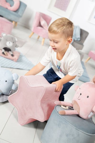 roba Kinderhocker 'Lil Sofa' - Sternform - Samtstoff - Mauve