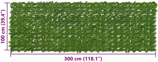 vidaXL Balkonsichtschutz mit Blättern Grün und Gelb 300 x 100 cm 42040643 Bild 5
