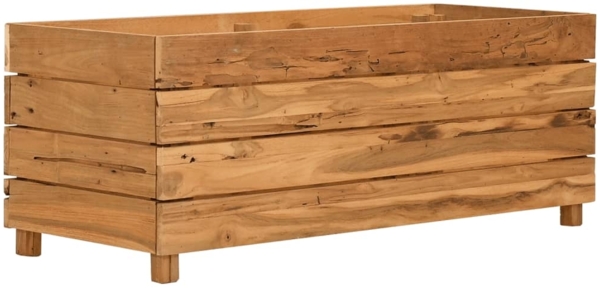 vidaXL Hochbeet 100x40x38 cm Teak Altholz und Stahl 47422