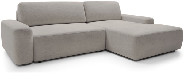 Selsey 'Baleo' Ecksofa mit Schlaffunktion, Chenille-Bezug, Greige,rechtsseitig, 82 x 264 x 162 cm