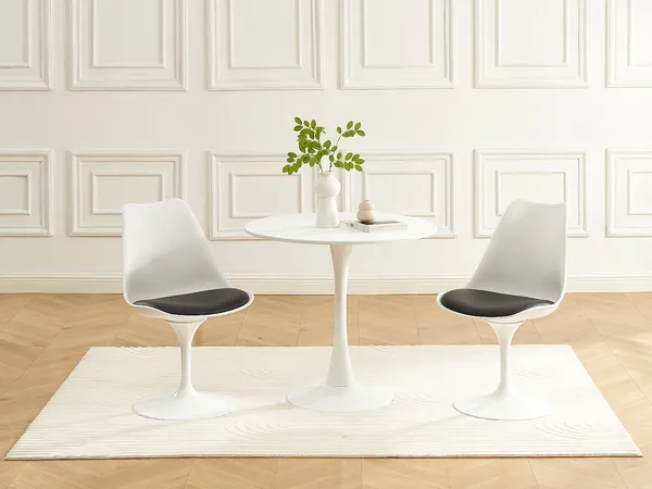 Vente-unique - XAFY Stuhl Plastik SchwarzWeiß - B 56,5 cm x H 82 cm x L 49 cm