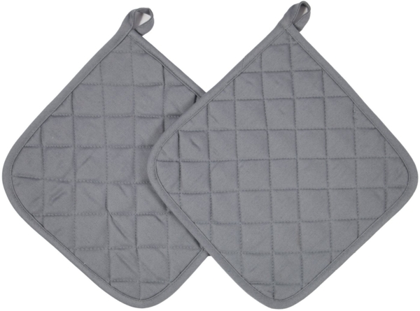 ZOLLNER Topflappen, (Set, 2-tlg), 24 x 24 cm, 100% Baumwolle, Temperaturbeständig bis 100°C