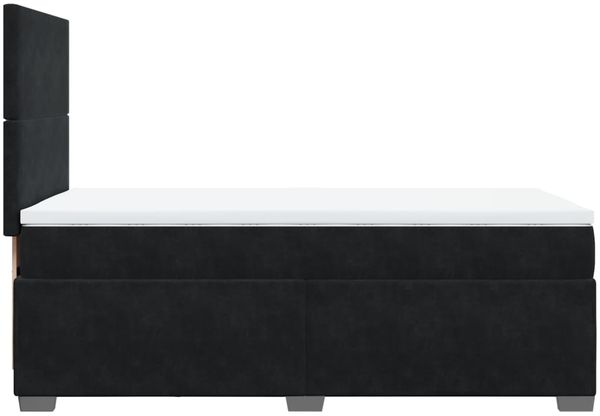 vidaXL Boxspringbett mit Matratze Schwarz 90x190 cm Samt 3293082 Bild 11