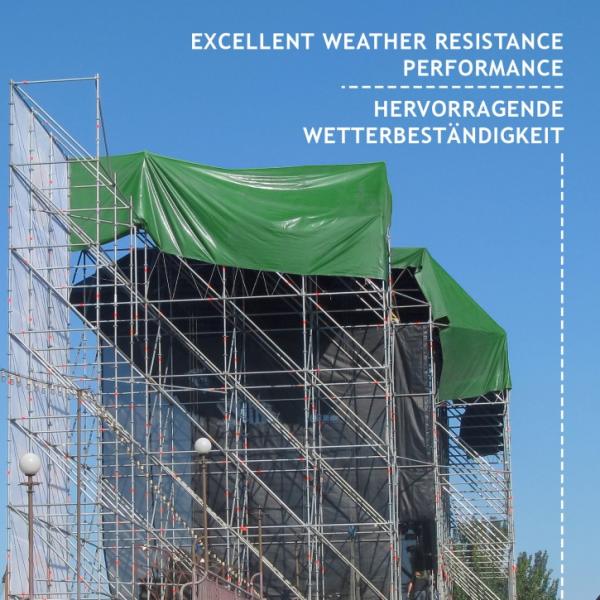 Jago® Abdeckplane mit 24 Ösen, wasserdicht und reißfest, PVC, Grün, 5x7 m, 650 g/m² Bild 4