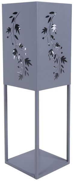 LED Solarleuchte, Dekosäule, Edelstahl, grau H 60 cm
