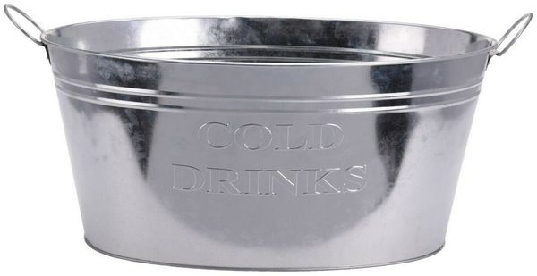 Meinposten Eiseimer Getränkekühler Wanne Oval 24 Liter Eiseimer Sektkühler Eiskübel 50 cm