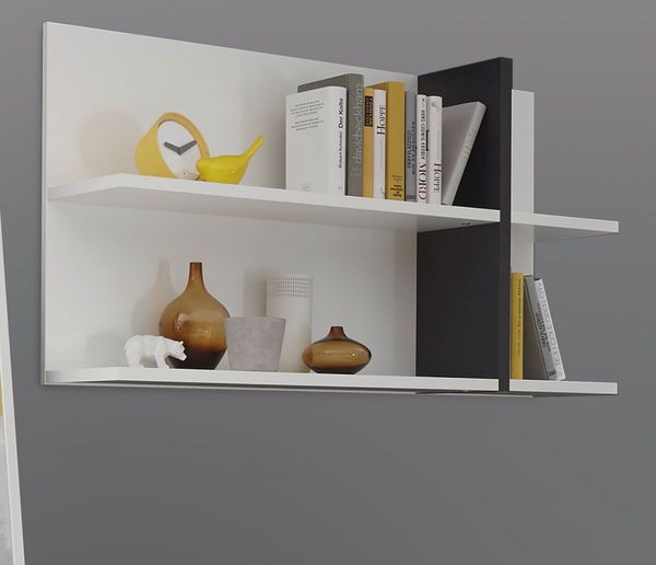 Wandpaneel Design-M in weiß matt und Fresco grau 120x64 cm