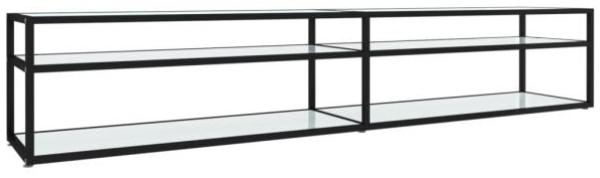 vidaXL TV-Schrank Weiß Marmor-Optik 220x40x40,5 cm Hartglas 331732