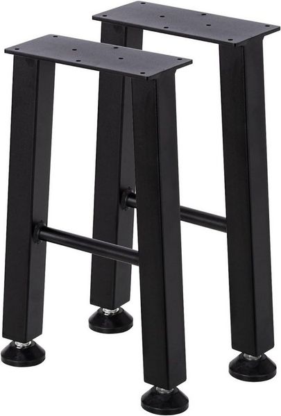 GarveeMore Tischbein 2x Tischgestell A-Design aus pulverbeschichtetem Stahl, Möbelfüße A-Form 40x28 cm Metall Tischkufen