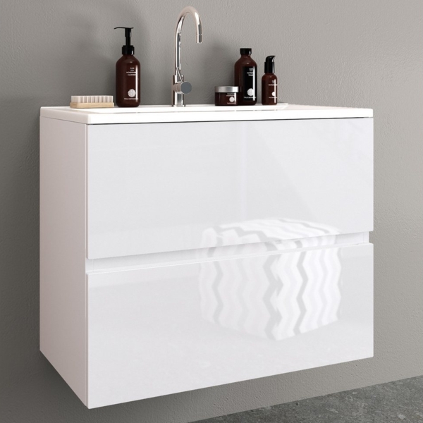 Möbelhandel Klipenstein Waschbeckenunterschrank 65/80/100 cm, mit Waschtisch, fertigmontiert 65 cm, 80 cm, 100 cm Breite Bild 5