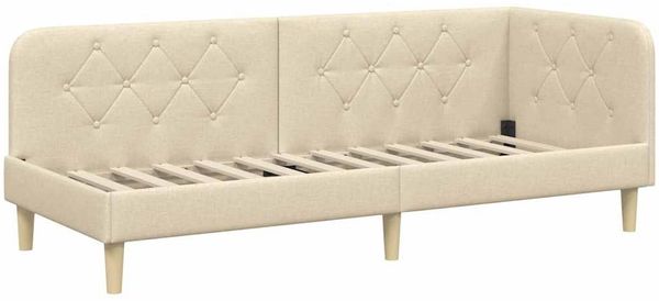 vidaXL Eckbettgestell Creme 80 x 200 cm Stoff 3394107 Bild 6