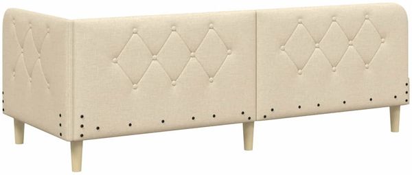 vidaXL Eckbettgestell Creme 80 x 200 cm Stoff 3394107 Bild 9