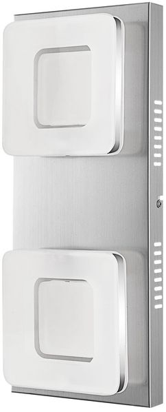 LED Wandleuchte, nickel matt, satiniert, H 43 cm