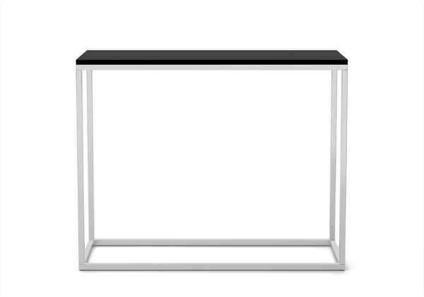 Bettso 'Well' Konsole mit Verchromt Gestell, Holzwerkstoff Schwarz, 80 x 25 x 100 cm