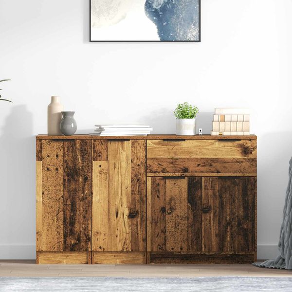 vidaXL Sideboard mit Schubladen 3 pcs Altholz Holzwerkstoff 3415711