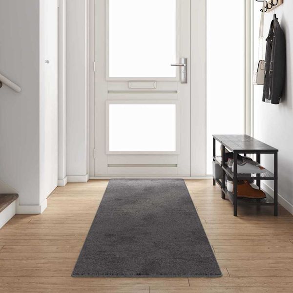 vidaXL Teppichläufer Grau 80 x 400 cm 100% Polypropylen Tuft 42011392