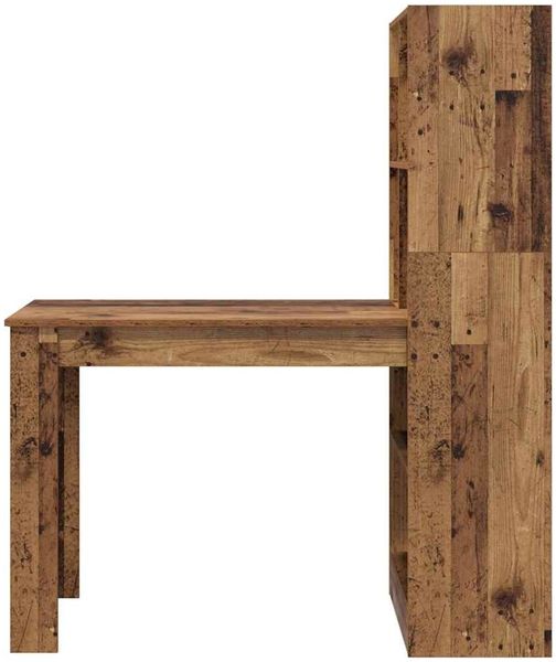 vidaXL Schreibtisch mit Regal Altholz 122 x 67 x 145 cm Holzwerkstoff 3337263 Bild 5