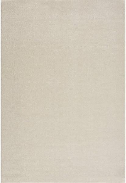 SANAT Kurzflor Teppich Wohnzimmer - Uni Modern Teppiche fürs Schlafzimmer, Arbeitszimmer, Büro, Flur, Kinderzimmer und Küche - Creme, 140x200 cm