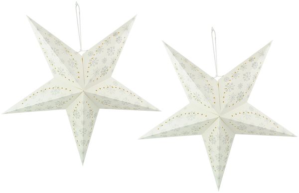 2er Set LED Weihnachtsstern, Gold, D 60 cm