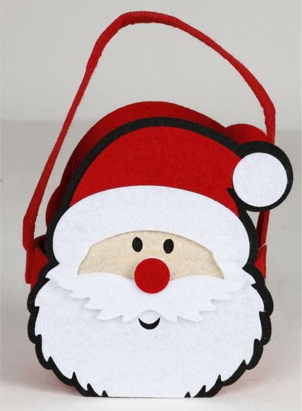16 Stück Geschenktaschen Präsentbeutel 23x10cm aus Filz Weihnachten