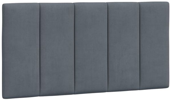 vidaXL Bett Kopfteilkissen "Hanko" Dunkelgrau 100 cm Samt (1-tlg)