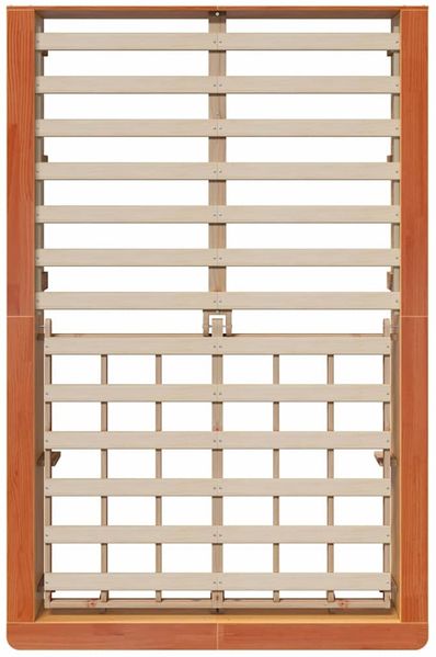 vidaXL Bettrahmen Wachsbraun 140 x 200 cm Massives Kiefernholz 3385717 Bild 8