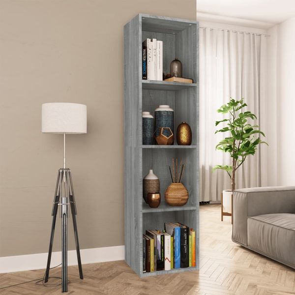 vidaXL Bücherschrank/TV-Schrank Grau Sonoma 36x30x143 cm Holzwerkstoff 815247