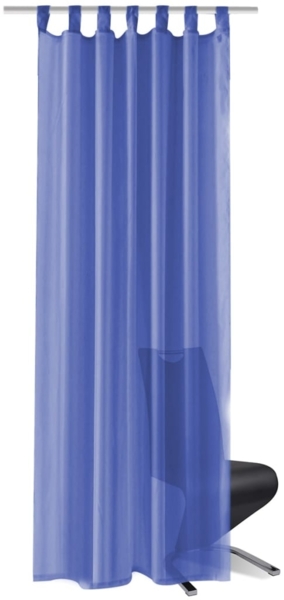 vidaXL Voile-Gardinen 2 Stk., Polyester Königsblau, 140x225 cm