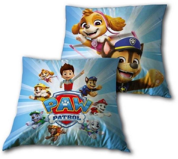 Paw Patrol Kissen 1-Stück Velboa 40x40 cm Kinderkissen Dekokissen