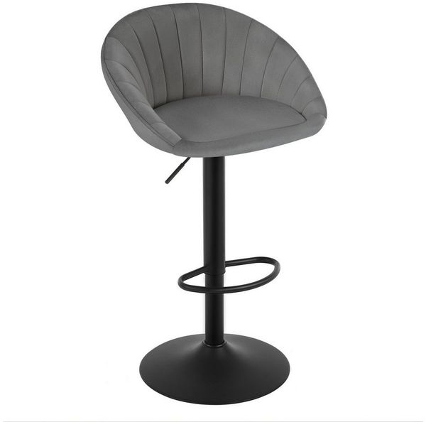 Woltu Barhocker (1 St), küchenhocker höhenverstellbar, Ergonomischer Stuhl, Samt