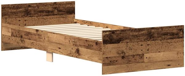 vidaXL Bettgestell ohne Matratze Altholz-Optik 90x190cm Holzwerkstoff 857478 Bild 4