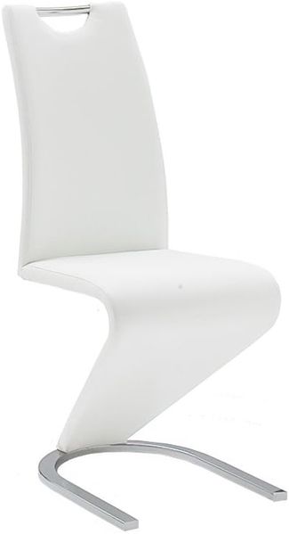 Freischwinger >Pupik II< in weiß - 45x102x62cm (BxHxT)