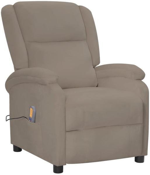 vidaXL Massagesessel Hellgrau Samt [342410]