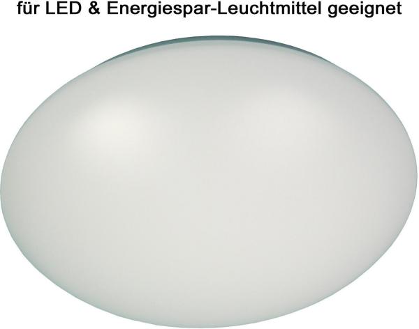 Kunststoffleuchte, 2 x E27/15W, Ø 390, Metall/Kunststoff weiß 2 x E27/15W Ø 390, H 85