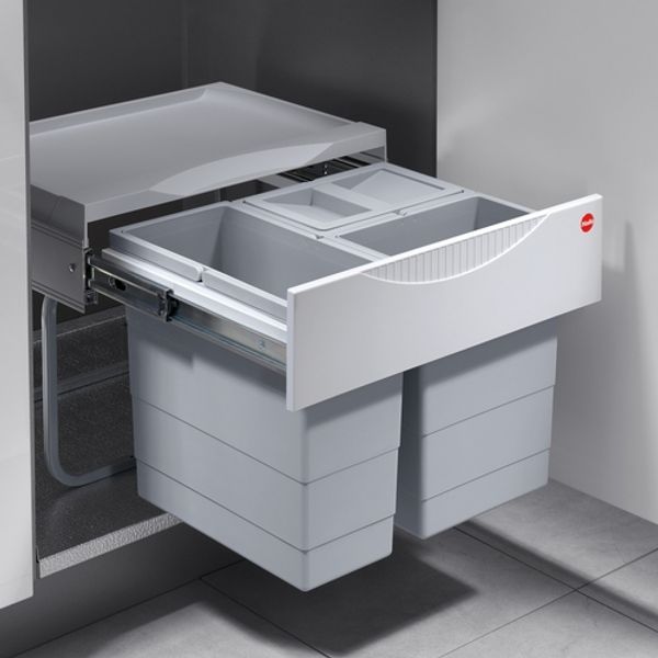 HAILO Abfallsorter 29 (12 + 2x8,5) Liter RAUMSPAR TANDEM S ab 50 cm Schrankbreite