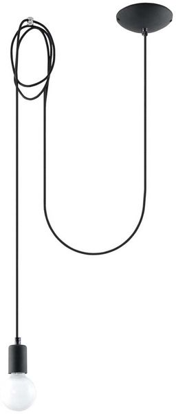 Pendelleuchte, Stahl, Schwarz, Hängend, H 300 cm