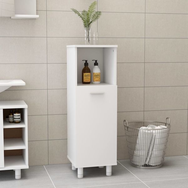 vidaXL Badezimmerschrank Weiß 30 x 30 x 95 cm Spanplatte [802615]