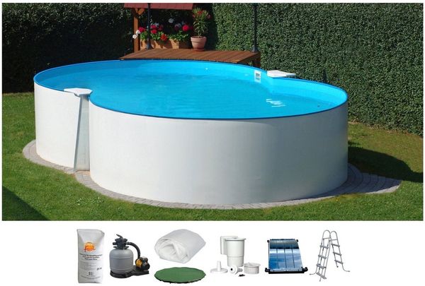 Clear Pool Achtformpool (Set, 8-tlg), 540 x 350 x 120 cm inkl. Solarset