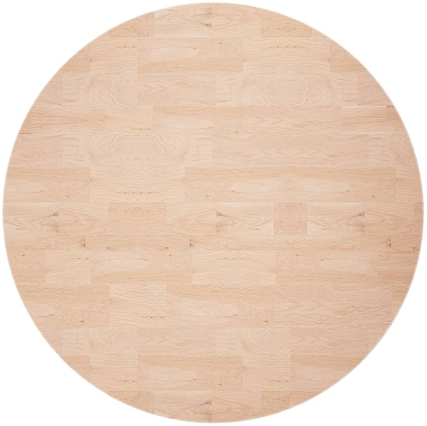 vidaXL Runde Tischplatte Ø60x2,5 cm Unbehandeltes Massivholz Eiche 342903